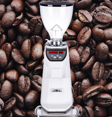 Cafe Bar Ware Kolorowy wyświetlacz Doserless Coffee Grinder 64 Flat Burrs For Barista