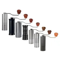Korpus ze stopu aluminium Przenośny mały młynek ręczny Ręczny młynek do kawy 420 Burr ze stali nierdzewnej